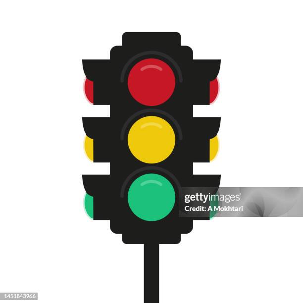 red traffic light icon. - red light vector stock illustrations