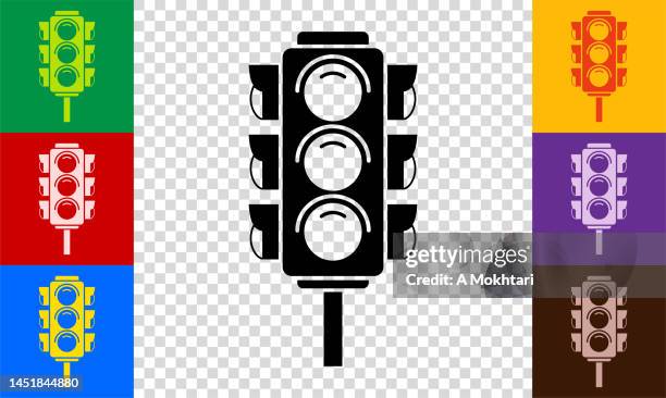 red traffic light icon. - red light vector stock illustrations