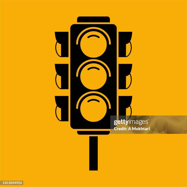 red traffic light icon. - red light vector stock illustrations