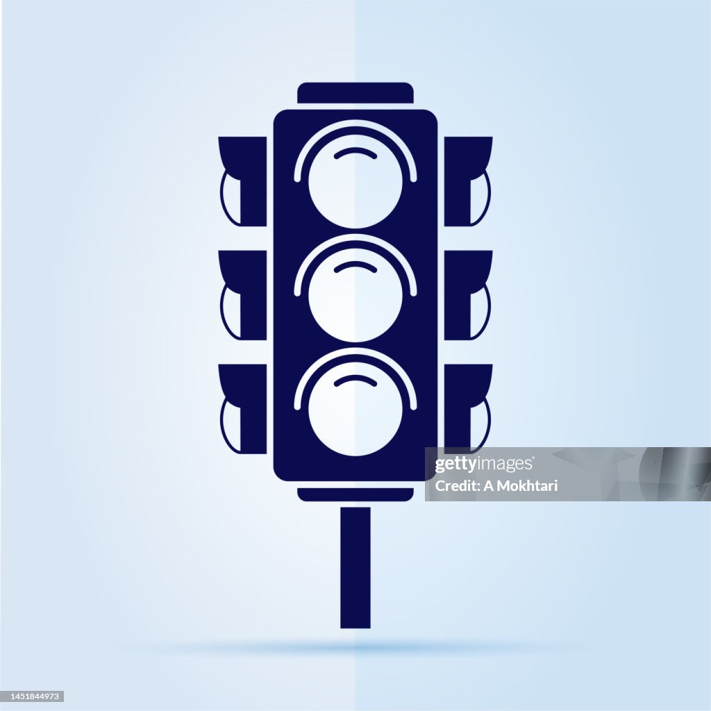 Red traffic light icon.