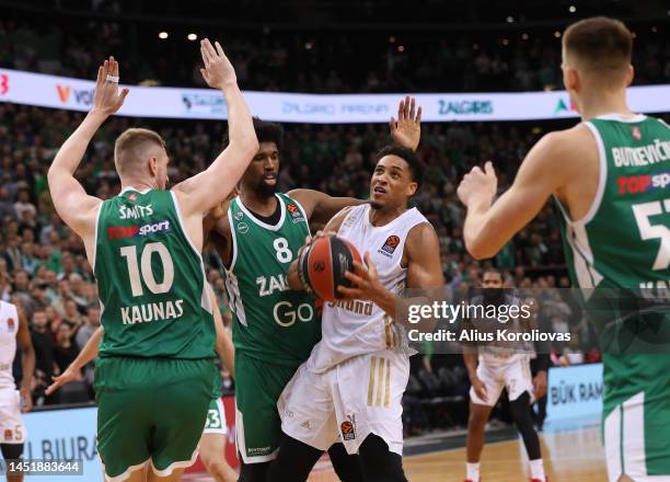 Augustine Rubit, #21 of FC Bayern Munich in action during the 2022-23 Turkish Airlines EuroLeague Regular Season Round 15 game between Zalgiris...