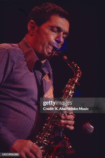 Art Pepper plays the alto saxophone, unknown, circa 1970s.
