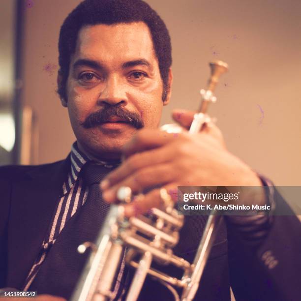 Art Farmer portrait backstage , unknown, October 1972.