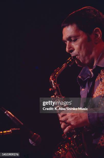 Art Pepper plays the alto saxophone, unknown, circa 1970s.