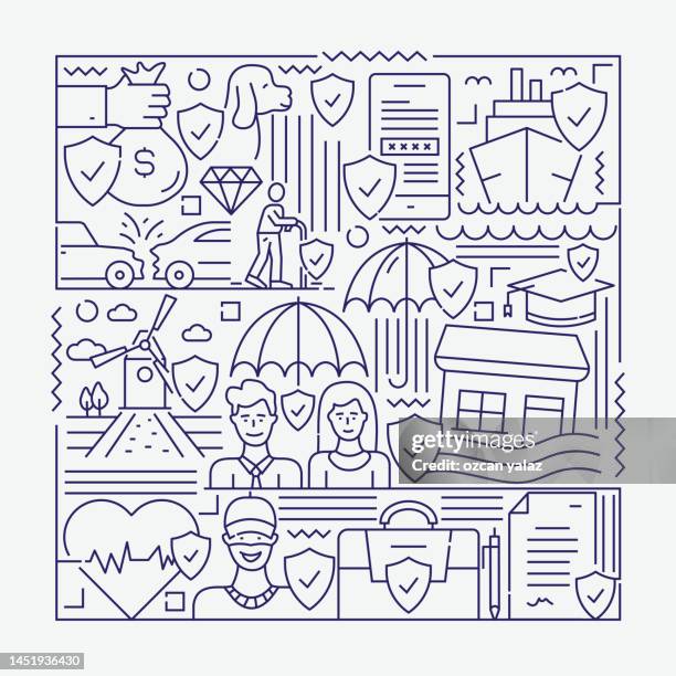 Insurance Concept The Design Is Editable And The Color Can Be Changed ...