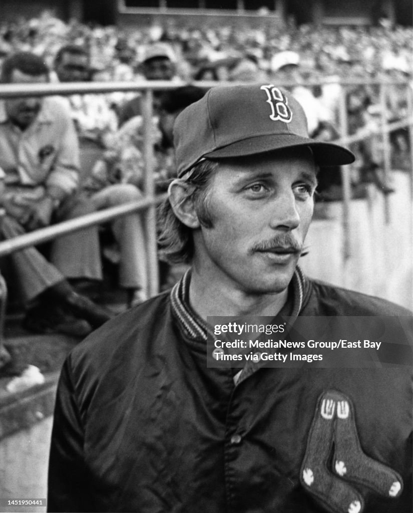 Boston Red Sox left fielder Joe Rudi at a game against the Oakland ...