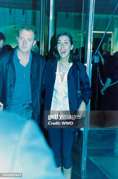 Natasha Caine attends a party at the Versace Jeans Couture retail store in London, England, on June 16, 1999.