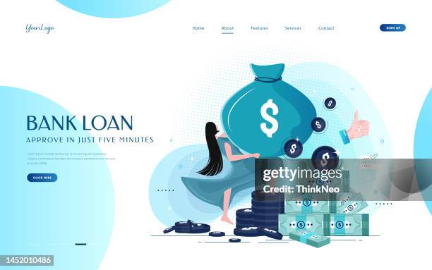 bank loan for home purchase isometry concept. - stakeholder stock illustrations