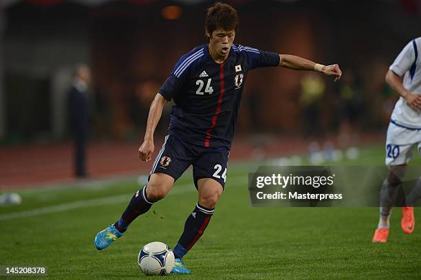 Hiroki of Japan in action during the international friendly match between Japan and Azerbaijan at Ecopa Stadium on May 23, 2012 in Kakegawa, Japan.