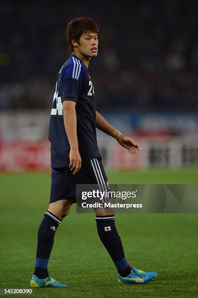 Hiroki of Japan in action during the international friendly match between Japan and Azerbaijan at Ecopa Stadium on May 23, 2012 in Kakegawa, Japan.