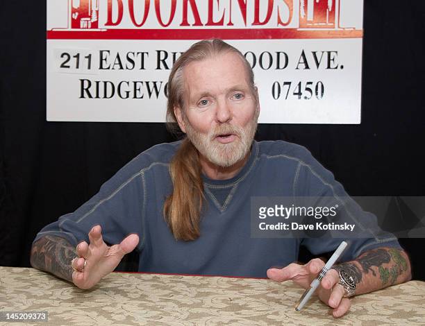 Greg Allman signs copies of his book "My Cross To Bear" at Bookends on May 23, 2012 in Ridgewood, New Jersey.