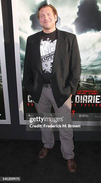 Actor Dimitri Diachenko the Screening of Warner Bros. "Chernobyl Diaries" at the Cinerama Dome on May 23, 2012 in Hollywood, California.