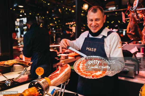 san miguel market in madrid - madrid tapas stock pictures, royalty-free photos & images