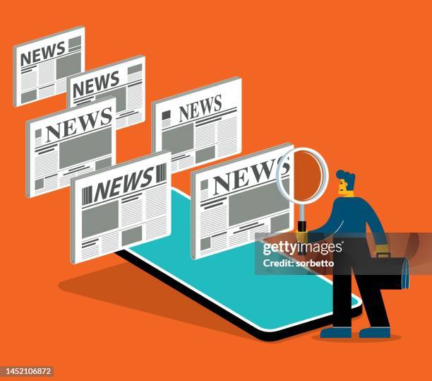 news - internet - geschäftsmann - fake news stock-grafiken, -clipart, -cartoons und -symbole