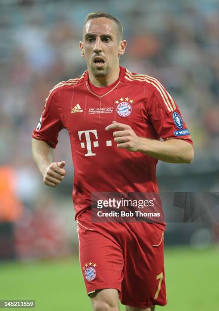 Franck Ribery in action for Bayern Munich during the UEFA Champions League Final between FC Bayern Munich and Chelsea at the Fussball Arena Munich on...