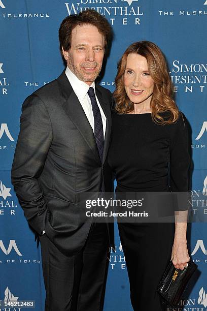 Jerry Bruckheimer and Linda Bruckheimer arrive at Simon Wiesenthal Center's Annual National Tribute Dinner Honoring Jerry Bruckheimer, in The Beverly...