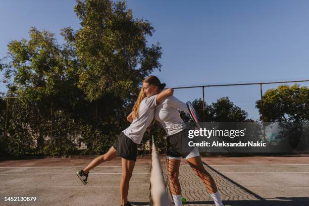 what a great match! - tennis tournament stock pictures, royalty-free photos & images