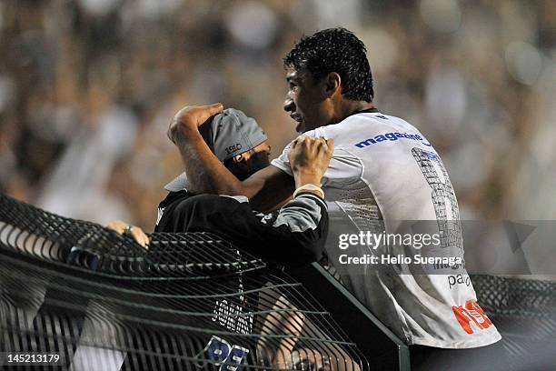 Paulinho, of Corinthians celebrates after scoring against Vasco da Gama during a match between Corinthians and Vasco da Gama as part of the...