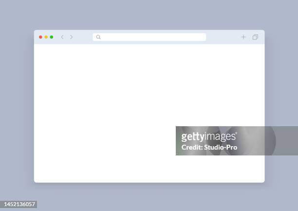 illustrazioni stock, clip art, cartoni animati e icone di tendenza di mockup della finestra del browser web. modello di progettazione dell'interfaccia utente simile a chrome - http