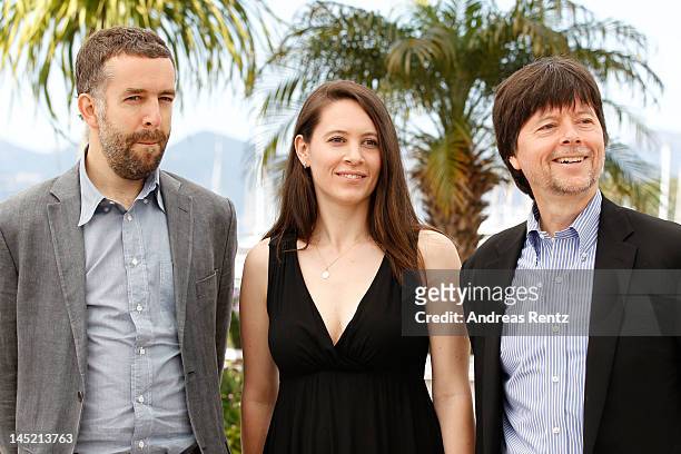 Directors David Mcmahon, Sarah Burns and Ken Burns attend the "The Central Park Five" photocall during the 65th Annual Cannes Film Festival at Palais...