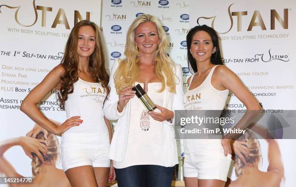 Michelle Mone OBE promotes her new self tan range UTan at Boots in Westfield London on May 24, 2012 in London, England.