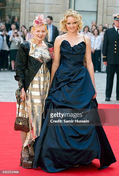 Vivienne Westwood and Lily Cole attend a special 'Celebration of the Arts' event at the Royal Academy of Arts on May 23, 2012 in London, England.