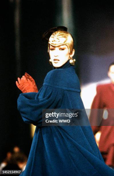 Model Pat Cleveland. In March 1984 Thierry Mugler celebrated the tenth anniversary of his ready to wear label with the first commerical runway show....