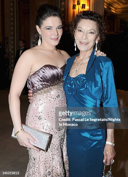 Melanie Antoinette de Massy and Elisabeth-Anne de Massy attend the "Nights In Monaco" Gala Fundraiser Cocktail Reception equally benefiting The...