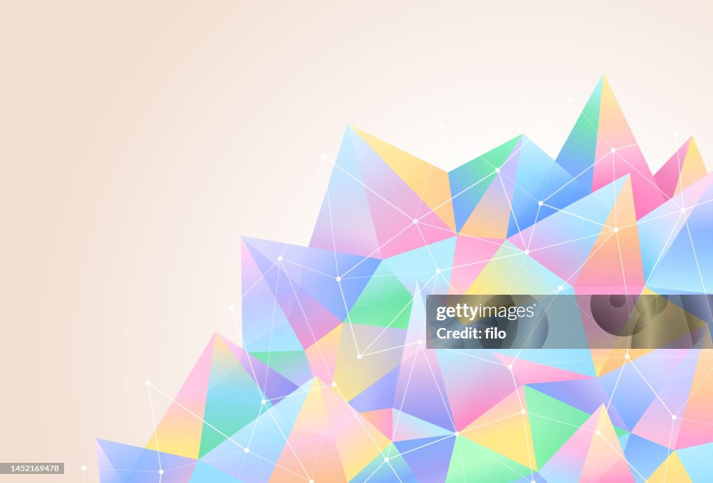 Modern Prism Gem Crystal Abstract