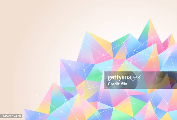 modern prism gem crystal abstract - rainbow and growth stock illustrations