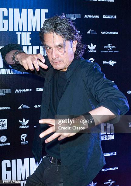 Armando Vega-Gil poses for a picture during the avant premiere of the documentary about the Mexican rock band Molotov titled Gimme the Power in the...