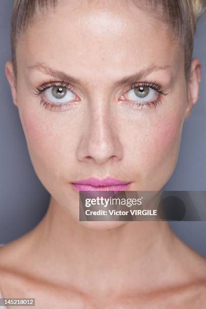 Model Ana Claudia Michels in backstage during the Salinas show as part of the Rio de Janeiro Fashion Week Spring Summer 2013 on May 23, 2012 in Rio...