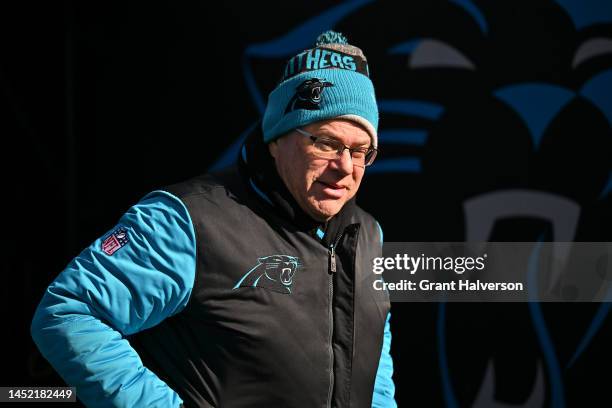 Carolina Panthers owner David Tepper looks on before the game against the Detroit Lions at Bank of America Stadium on December 24, 2022 in Charlotte,...