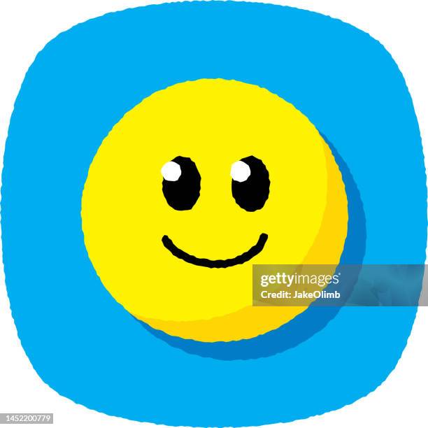 smiley face doodle 4 - smiley face emoticon stock illustrations