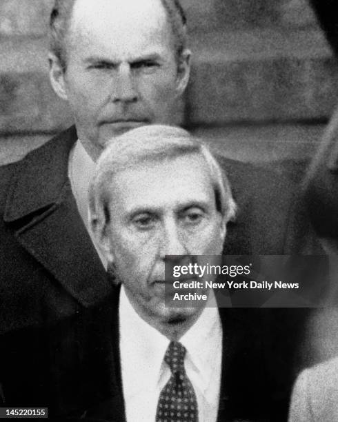 Ivan Boesky, stock swindler leaves Federal Court after sentencing.