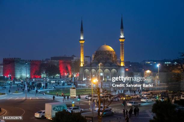 republic square in kayseri - kayseri turkey foto e immagini stock