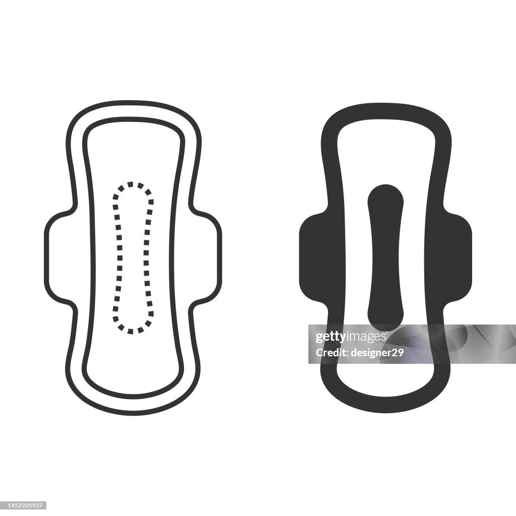 Hygiene-Pad oder Damenbinden-Symbol.