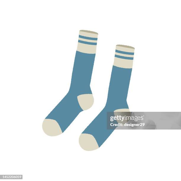 stockillustraties, clipart, cartoons en iconen met sock icon flat design. - sok