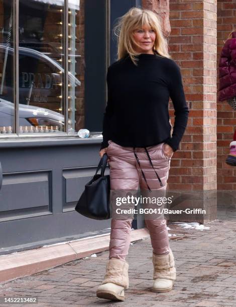 Goldie Hawn is seen on December 23, 2022 in Aspen, Colorado.