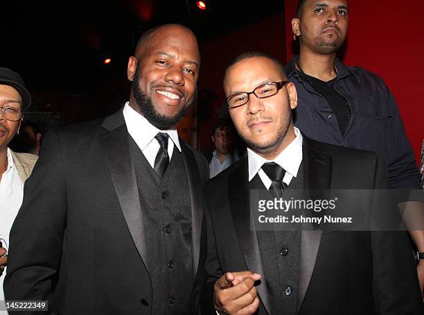 Lyricist Lounge Founders Anthony Marshall and Danny Castro attend the Lyricist Lounge 20th Year Reunion at Le Poisson Rouge on May 23, 2012 in New...