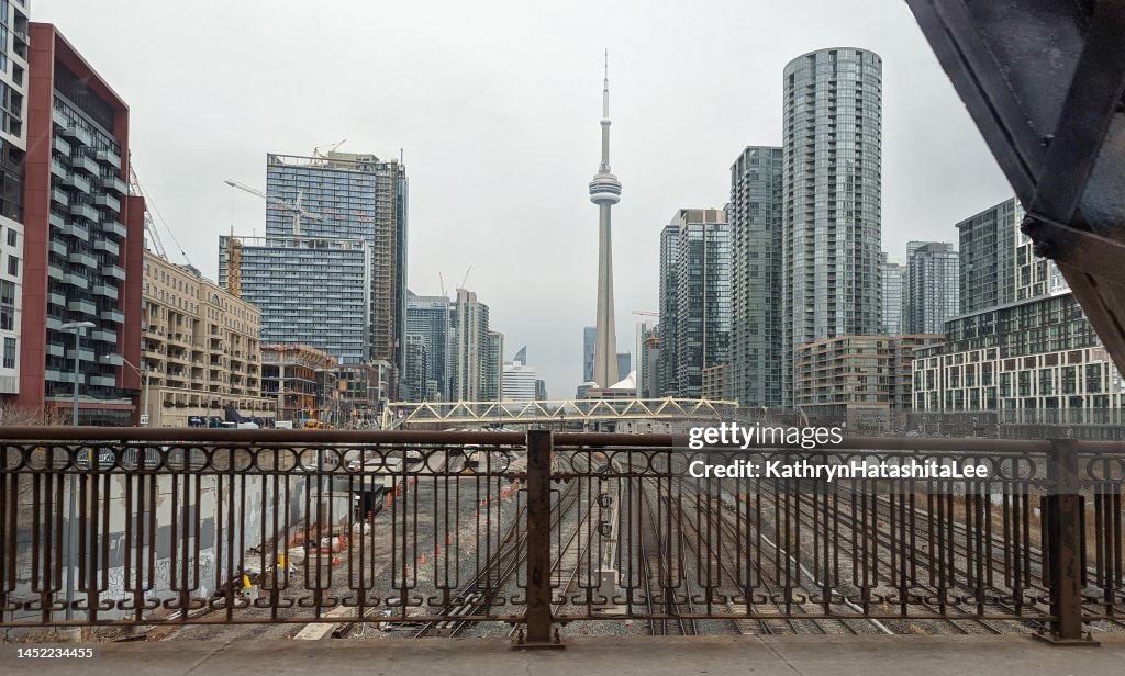 View from Bathurst Street Bridge, Downtown Toronto, Canada