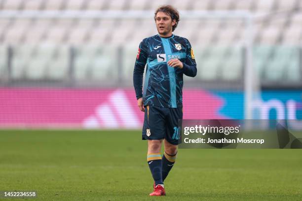Alen Halilovic of Rijeka reacts during the Friendly match between Juventus and HNK Rijeka at Allianz Stadium on December 22, 2022 in Turin, Italy.