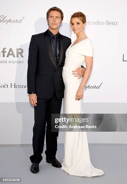 Clotilde Courau arrives at the 2012 amfAR's Cinema Against AIDS during the 65th Annual Cannes Film Festival at Hotel Du Cap on May 24, 2012 in Cap...