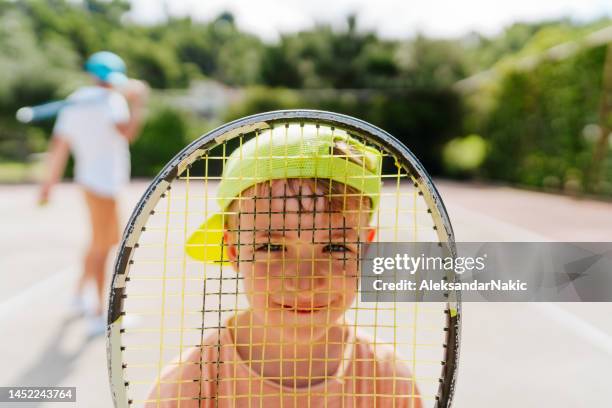 tennis lover - kids hobbies stock pictures, royalty-free photos & images