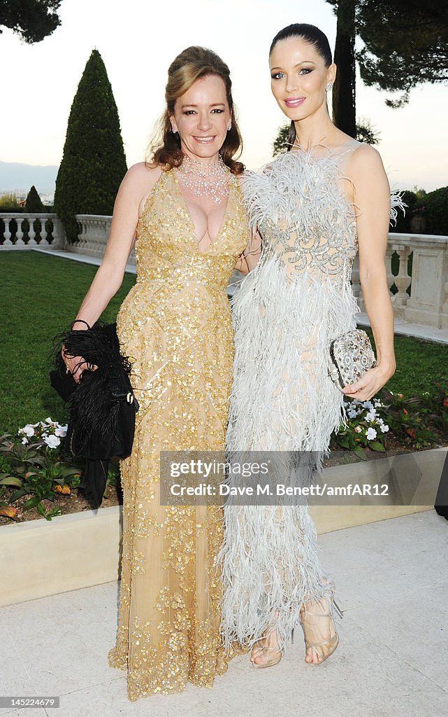 Caroline Scheufele and Georgina Chapman attend the 2012 amfAR's