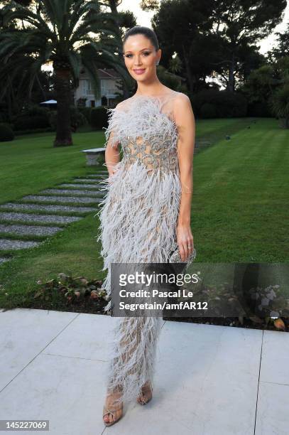 Georgina Chapman attends the 2012 amfAR's Cinema Against AIDS during the 65th Annual Cannes Film Festival at Hotel Du Cap on May 24, 2012 in Cap...