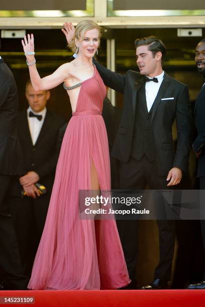 Nicole Kidman and Zac Efron attend attends the 'The Paperboy' premiere during the 65th Annual Cannes Film Festival at Palais des Festivals on May 24,...