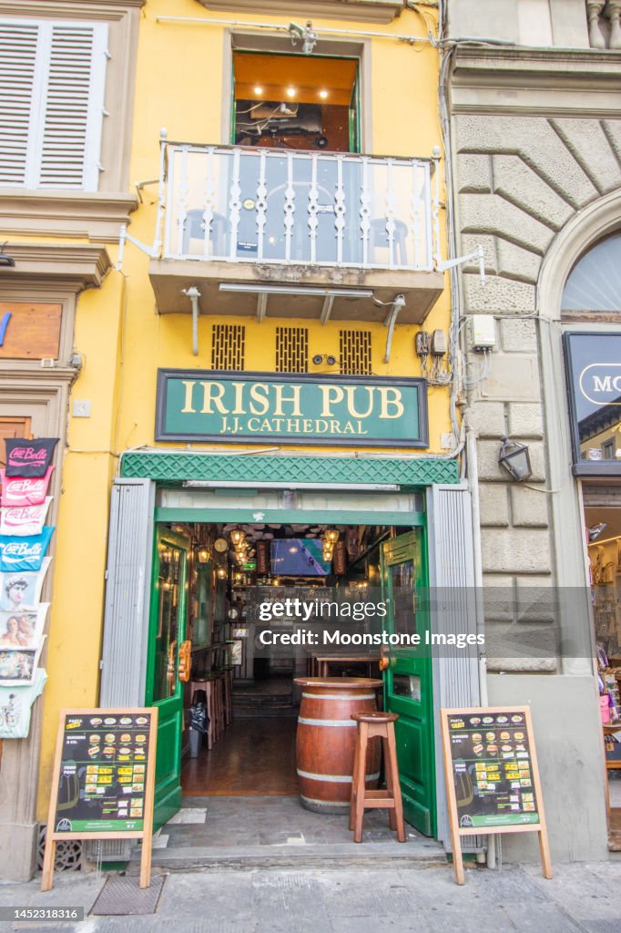 JJ Cathedral Irish Pub on Piazza di San Giovanni in Florence at Tuscany, Italy