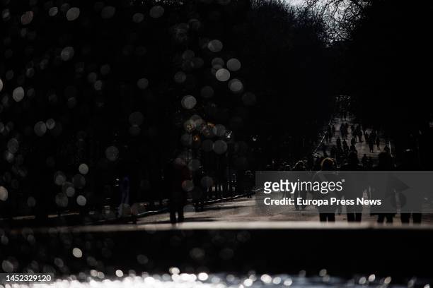 People stroll through Retiro Park on Christmas Day, on 25 December, 2022 in Madrid, Spain. Toys are the preferred gifts for Santa Claus and the Three...