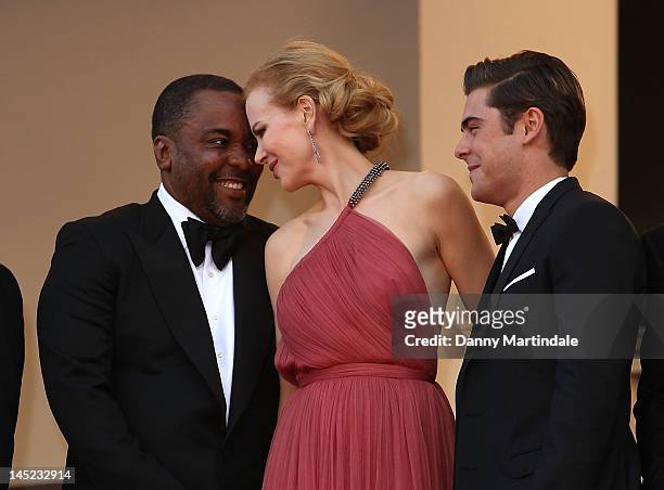 Director Lee Daniels, Nicole Kidman and Zac Efron attends the 'The Paperboy' premiere during the 65th Annual Cannes Film Festival at Palais des...